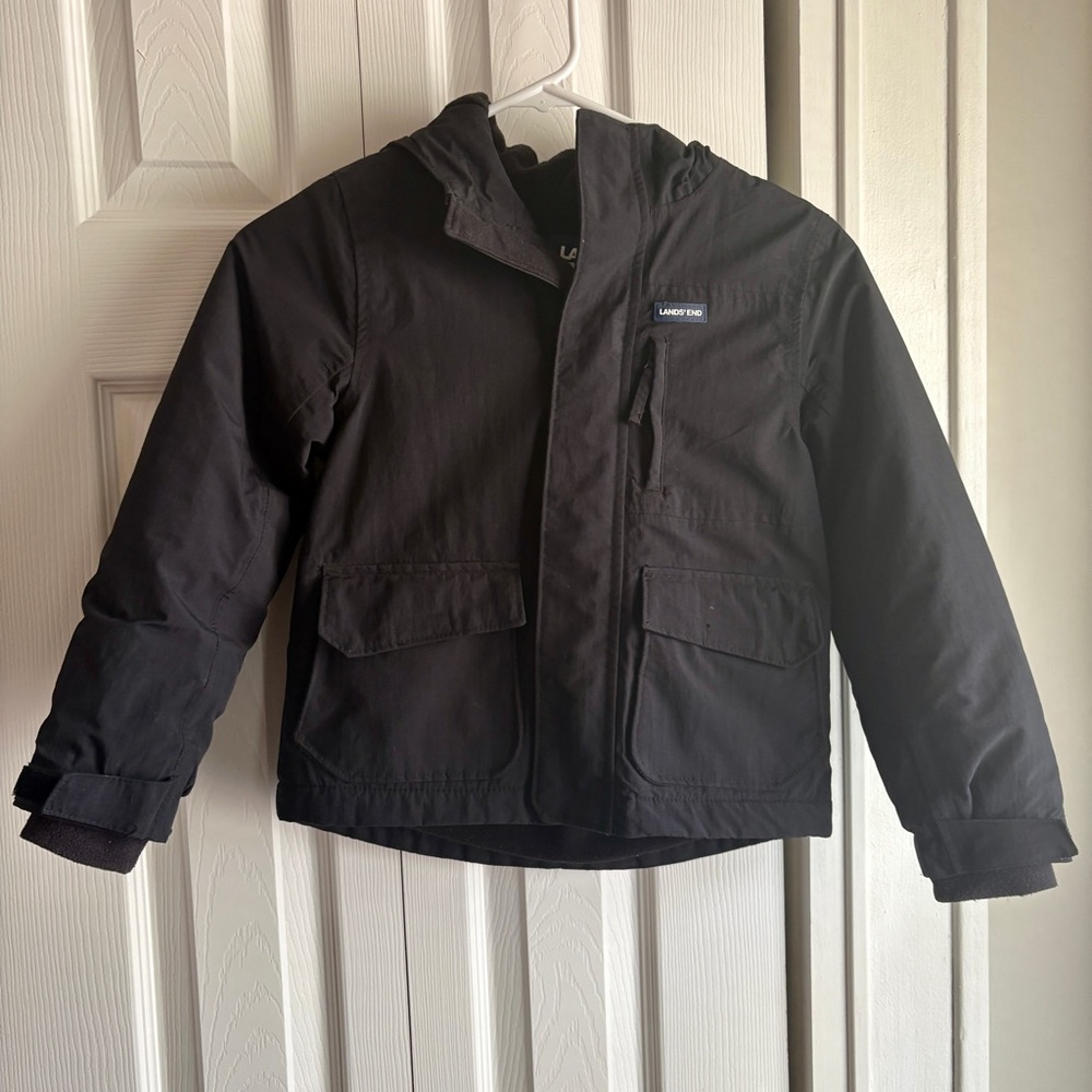 Kids’ Lands' End Black Squall Winter Jacket